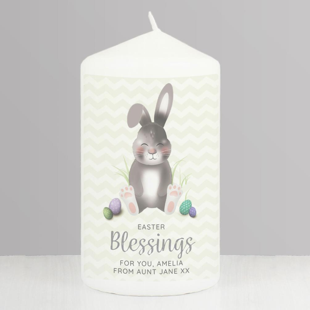 Personalised Easter Bunny Pillar Candle Extra Image 3